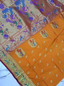 Elegant Yellow Paithani Saree