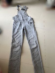 Women's Grey Denim Dungree Overalls