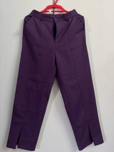 Purple Women's Cropped Trousers