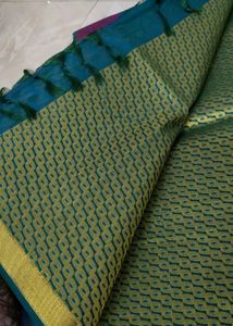 Colorful Checked Weave Saree