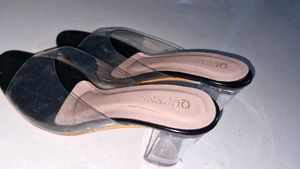 Clear Heel Mules size 36