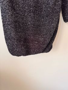 Sparkly Black Tunic Top
