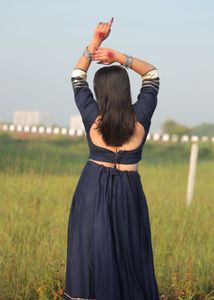Navy Blue Lehenga Choli Set