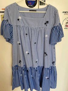 Marks &amp; Spencer Blue Striped Dress