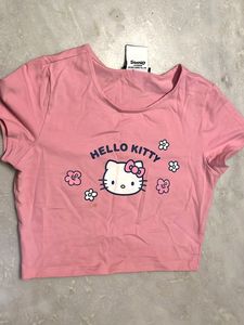 Hello Kitty Pink Cropped T-Shirt