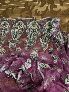 Embroidered Net Saree