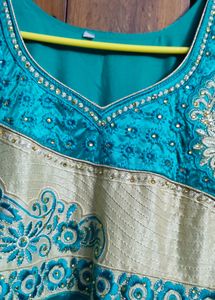 Sleeveless anarkali gown