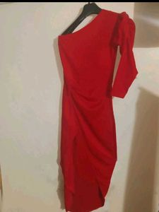 Red One-Shoulder Dress