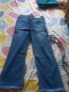 Women's Blue Wide Leg Jeans