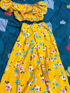 Yellow Floral Print Co-ord Set