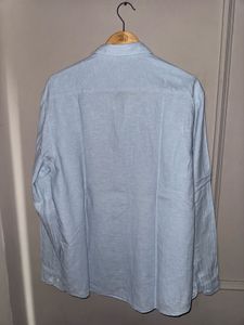 Light Blue Linen Mens Shirt
