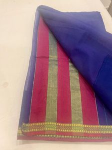 Blue Chanderi Saree