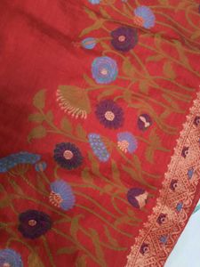 Vibrant Red kurta with Subtle Motifs