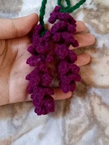 Handmade Crochet Lavender Hair Clip