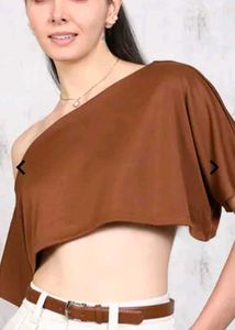 New tag Brown Crop Top