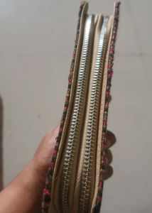Unique Embroidered Zip Around Wallet