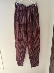 Burgandy Printed Kurta &amp; Pants Set