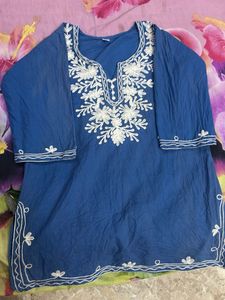 Blue Embroidered Kurta ( fixed )