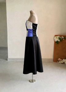 with freebies 🫶 Chic Colorblock Strapless Dress