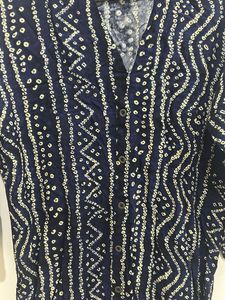 Stylish Blue Bandhani Print Kurta