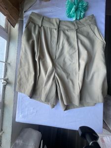 High Waisted Pleated Shorts