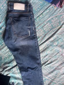Men's Ripped Blue Denim Jeans