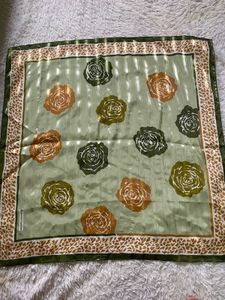 Elegant Green Floral scarf