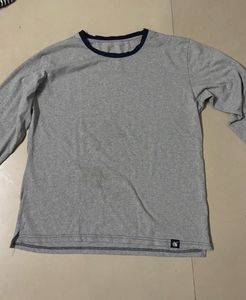 Men's Grey Long Sleeve T-Shirt