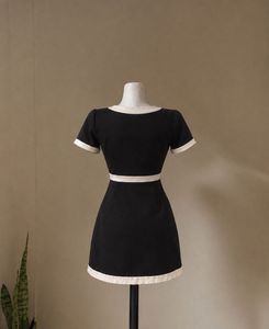 Chic Black &amp; White Japanese/korean Mini Dress