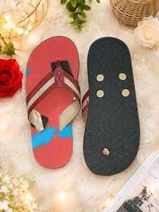 Stylish Red & Blue Flip-Flops