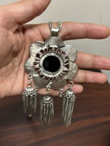 Boho Chic Floral Mirror Necklace