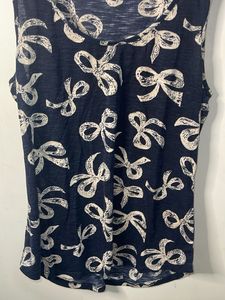 Dorothy Perkins Navy Bow Print Sleeveless Top