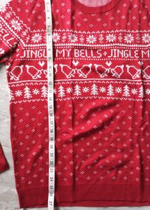 JACK &amp; JONES  Unisex Red Christmas Sweater