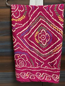 mesh beautiful chunri bhandej saree