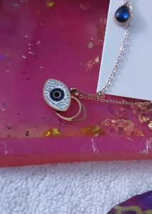 Salty Evil Eye &amp; Teardrop Necklace Note Start 150