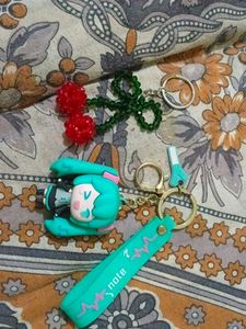 Cute Anime Hatsune Miku Keychain