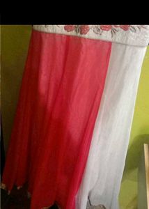 Elegant Pink &amp; White Dress