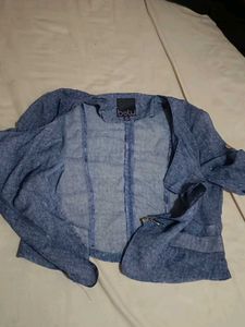 Blue Textured Blazer