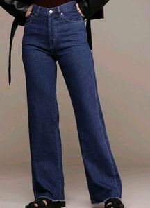 MANGO Pure Cotton Wide Leg High-Raise