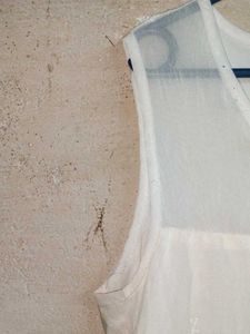 White Lace Tiered Sleeveless Top Layered