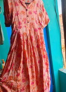 Charming Floral Print Dress(L)