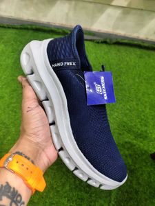 Skechers Navy "Hand Free" Sneakers