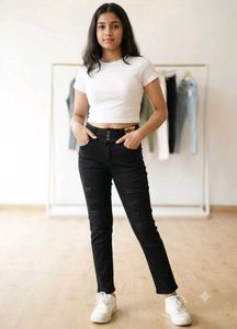 Stylish Black Ripped Jeans