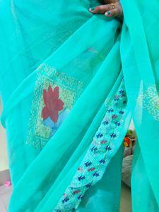 Stunning Sea Green Saree