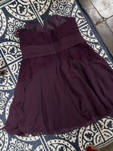 Purple Strapless Party Dress