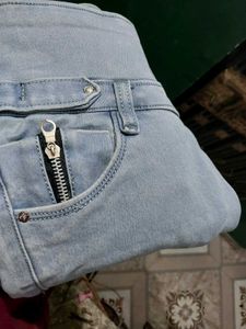 High Waisted light blue Skinny Jeans