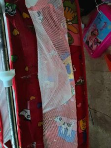 Baby Crib with Cartoon Print