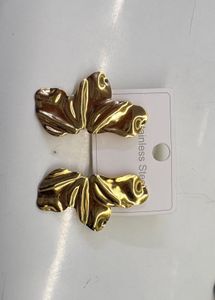 ANTI TARNISH Chic Gold Tone Abstract Earrings