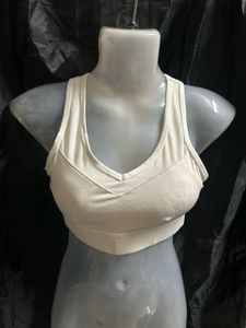 Comfortable White Sports Bra