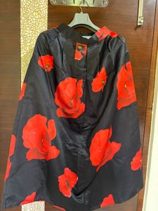 Stunning Orange &amp; Black Floral Lehenga Choli